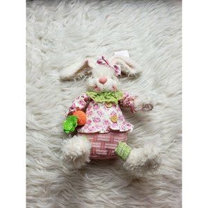 Burton & Burton 16" Sitting Rabbit Stuffed Animal Plush Toy 2014 Rare